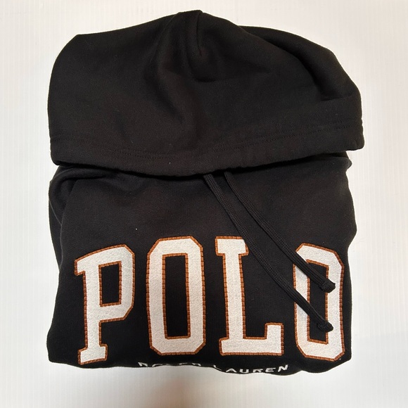 NEW Polo Ralph Lauren Hoodie Black | Big POLO Logo | Unisex | NWT - Picture 2 of 8